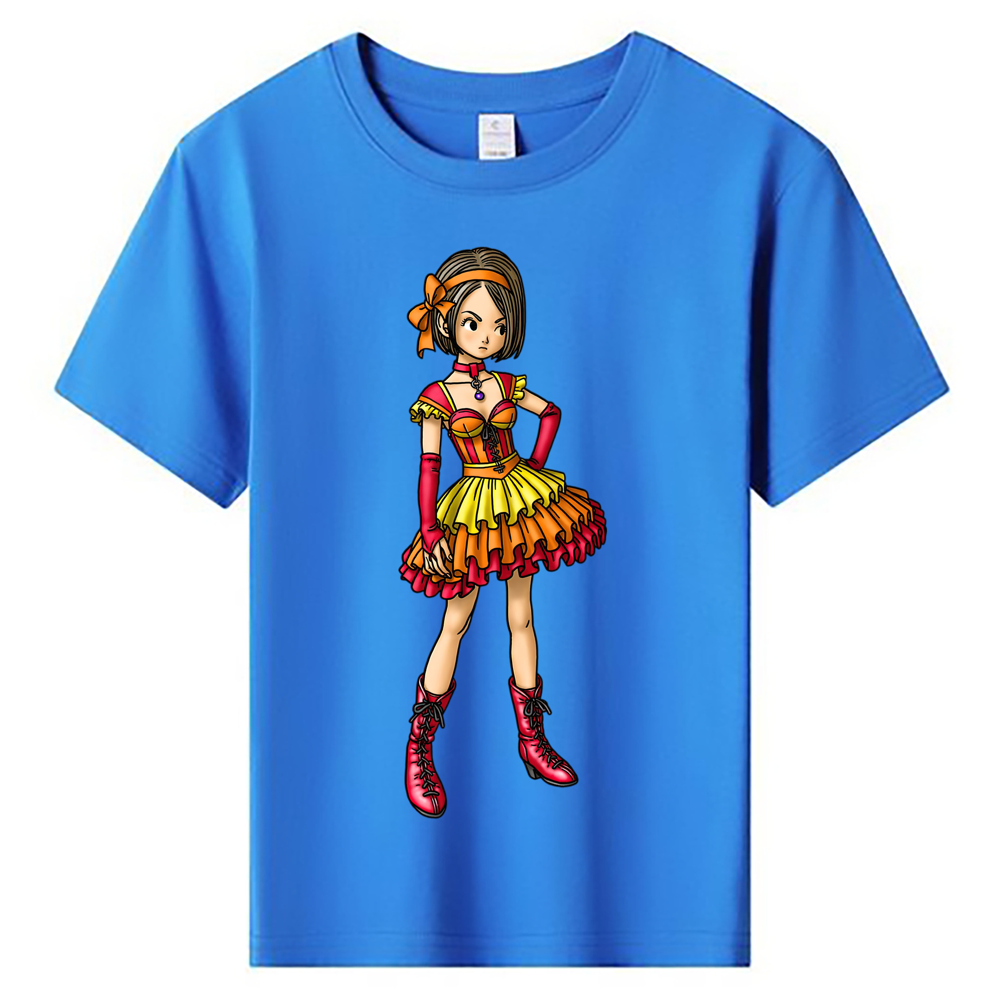 （画像用） ドラゴンクエスト Doragon Kuesuto Dragon Quest 綿100％キッズTシャツ（フロントプリント）
